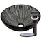 Novatto GODERE Glass Vessel Bathroom Sink Set, Oil Rubbed Bronze NOHP-G023ORB - alternate 1